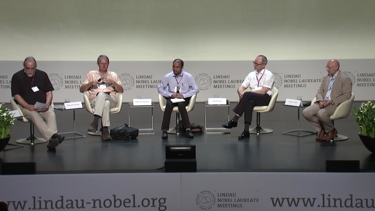 Panel Discussion (2017) - Current and Future Game Changers in Chemistry; Stefan Hell, Richard R. Schrock, Jörg Huslage (Volkswagen Group), Siddulu Talapaneni (University of South Australia); Moderator: Geoffrey Carr