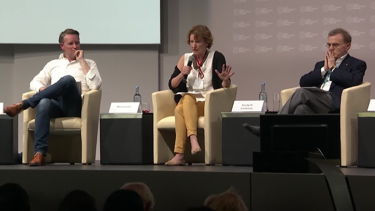 Panel Discussion (2018) - Publish or Perish; Maria Leptin, Daniel Ropers, Randy W. Schekman, Amy Shepherd, Harold Varmus; Moderator: Alaina Levine