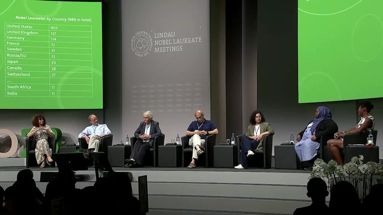 Diversity and Merits in Science (2023) - Martin Chalfie, Emmanuelle Charpentier, Christiane Nüsslein-Volhard, Rasha Shraim, Marwa Shumo, Harold E. Varmus; Moderator: Nkechi Madubuko