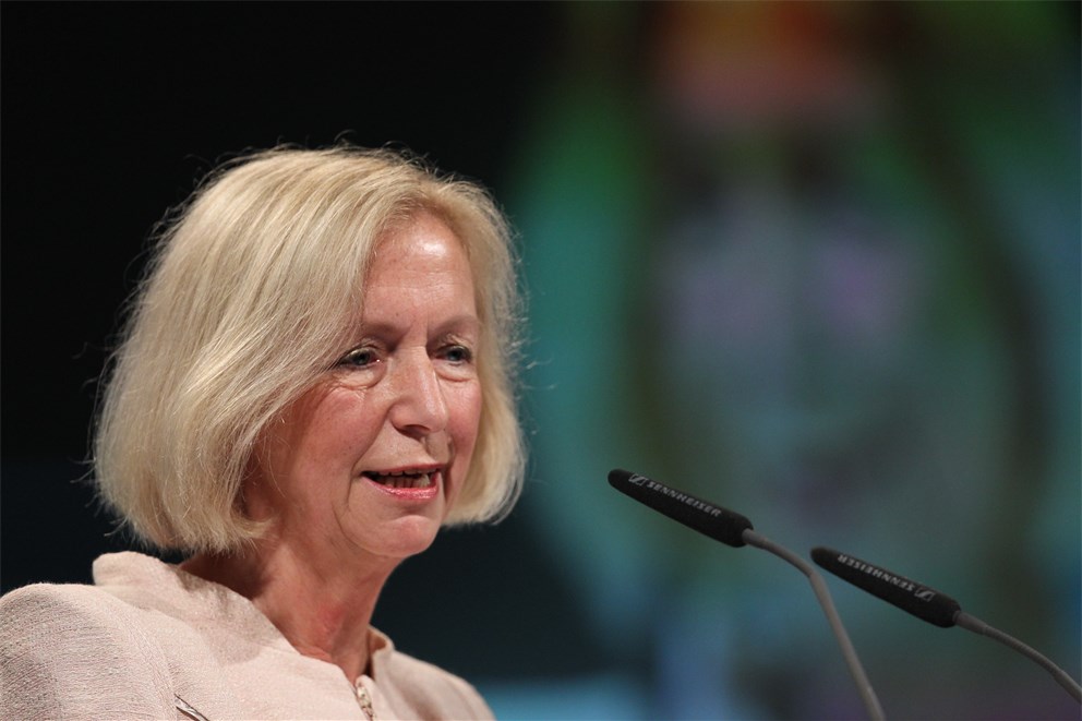 Federal Minister of Education and Research, Johanna Wanka, delivering her address at the 63rd Opening Ceremony.