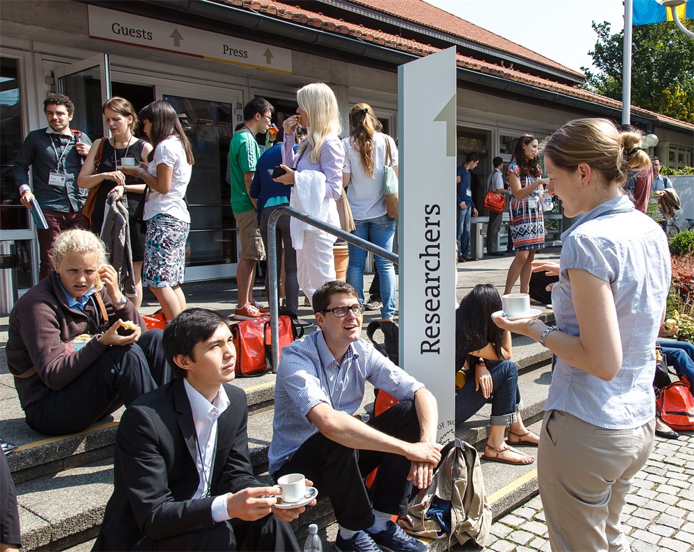 Young researchers during a lecture break.