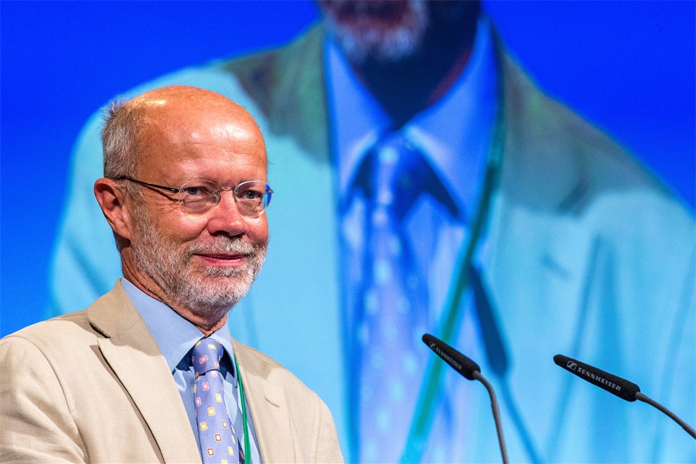 Peter Englund delivering his speech at the opening ceremony of the 5th Lindau Nobel Laureate Meeting.