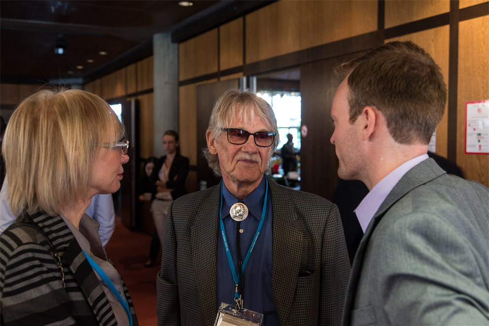 Vernon L. Smith at the 5th Lindau Nobel Lauerate Meeting on Economic Sciences. 