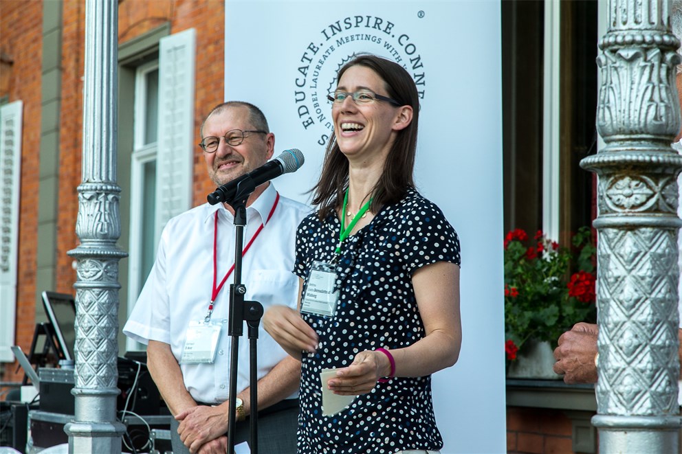 Countess Bettina Bernadotte and mayor Gerhard Ecker opening the social event Grill & Chill.