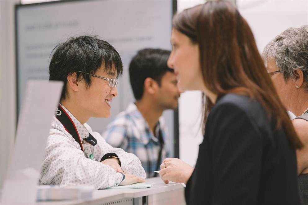 Young scientists registering for the Lindau Nobel Laureate Meeting 2016