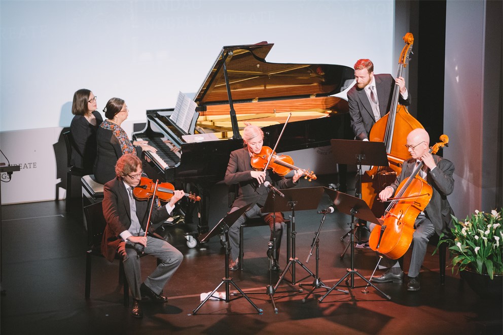 Ensemble of the Vienna Philharmonic Orchstra the the Opening Ceremony of the 2016 Lindau meeting.
