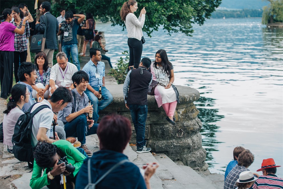 Young scientists during the social event Grill & Chill at the 67th Lindau Nobel Laureate Meeting