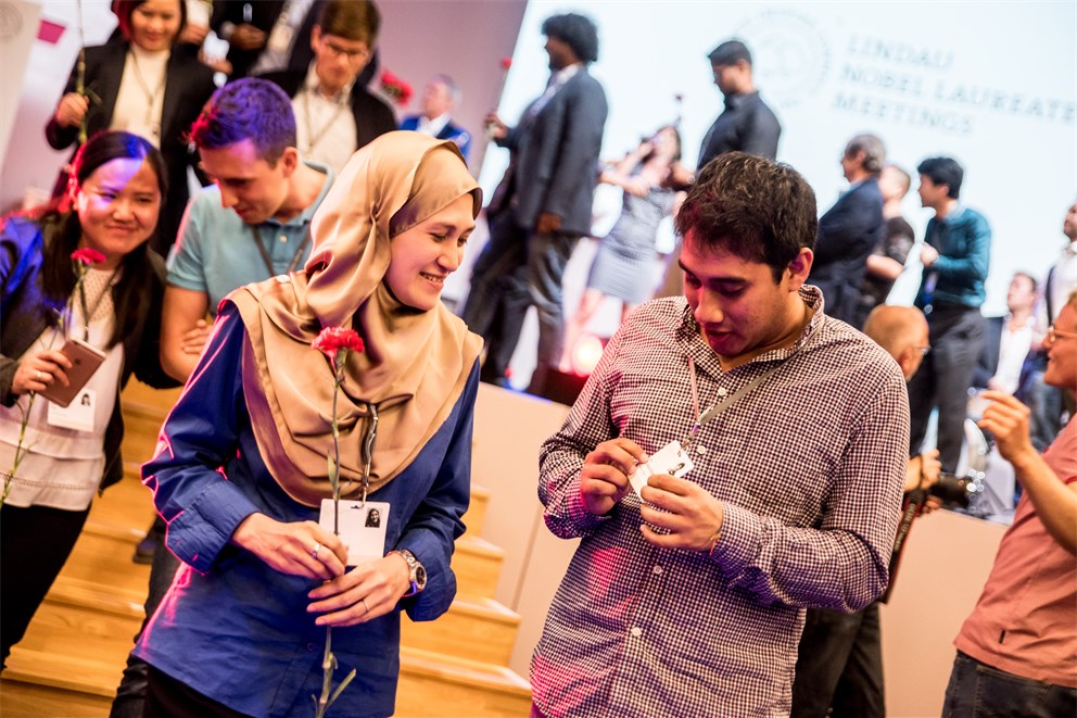 Young scientists enjoying their time at the International Get-Together