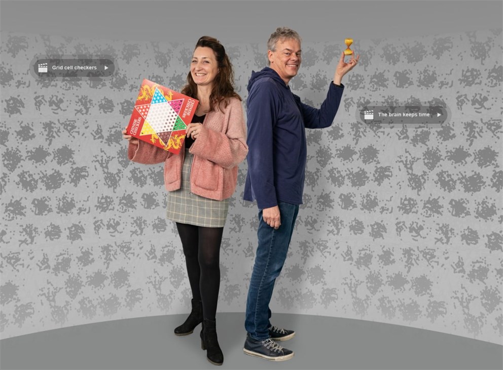 Nobel Lab 360° — May-Britt moser elaborates on her findings in the clip titled "Grid Cell Checkers" in the Nobel Lab 360°.