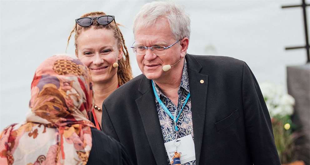 Brian Schmidt and Tawakkol Karman at #LINO19.