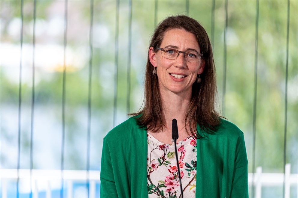Countess Bettina Bernadotte welcoming the participants at the 70th Lindau Nobel Laureate Meeting.