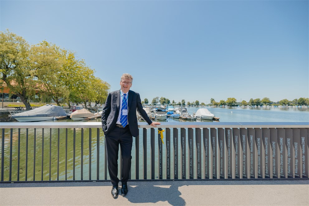 Sir David W.C. MacMillan at the 71st Lindau Nobel Laureate Meeting.