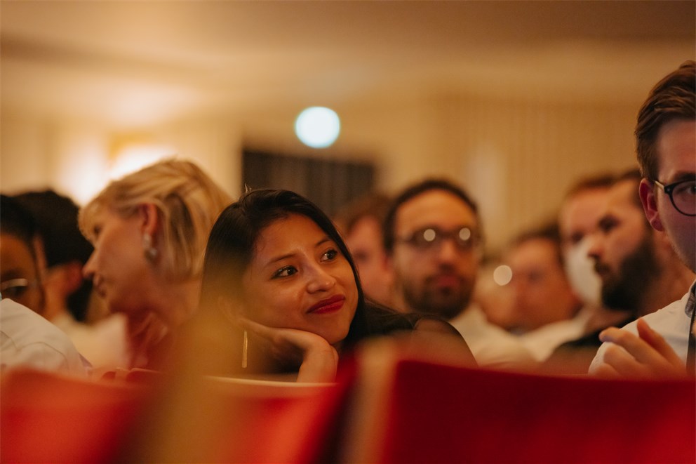 Young scientists attending the opening concert.