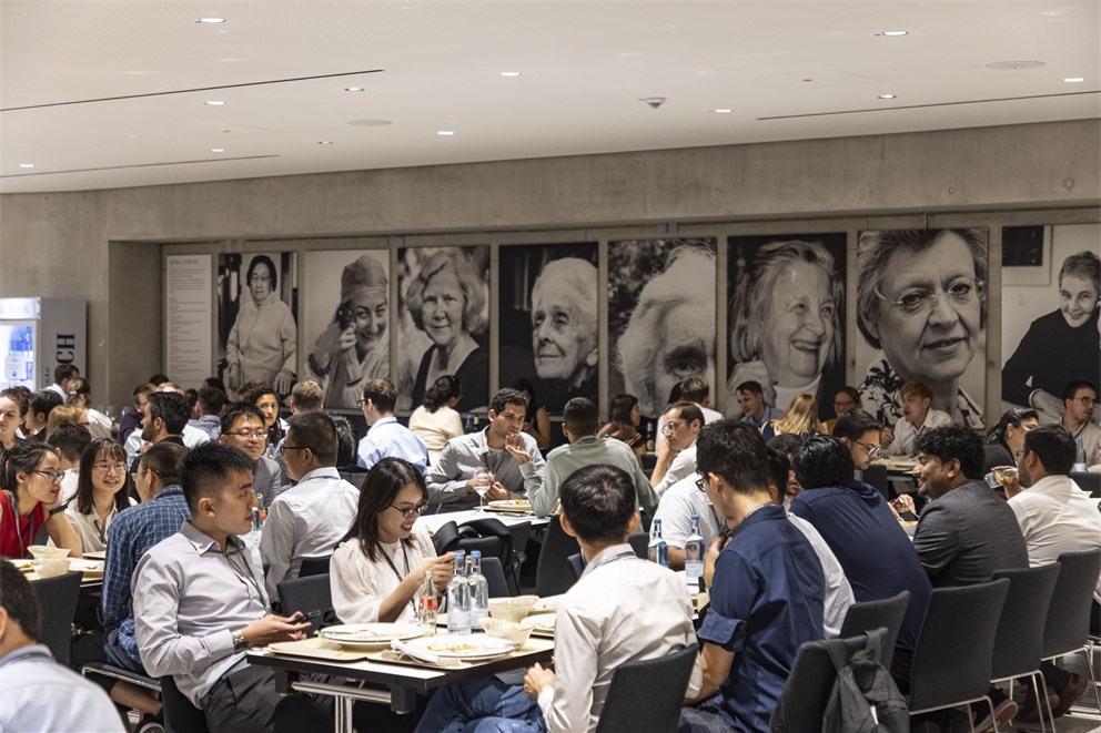 Young scientists having lunch at the 71st Lindau Nobel Laureate Meeting.