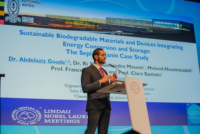 Young scientist presenting his research during Next Gen Science.