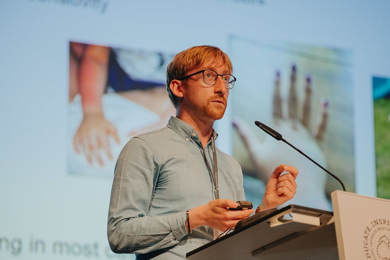 Young scientist presenting his research during Next Gen Science.