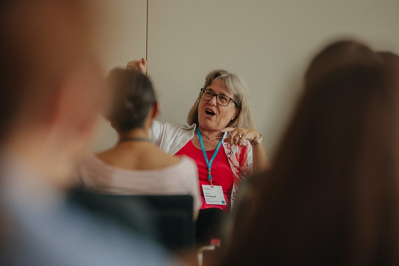 Donna Strickland during an Open Exchange session. 
