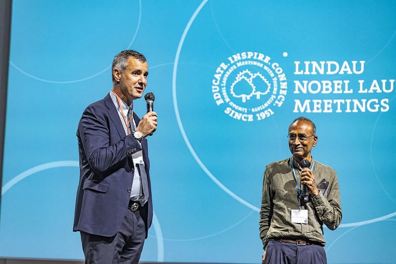 Venki Ramakrishnan at the get-together.