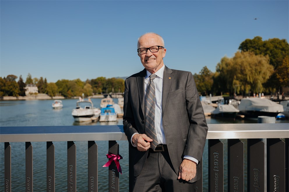 Nobel Steg at the 7th Lindau Meeting on Economic Sciences.