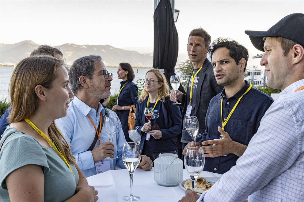 Media reception at the 7th Lindau Meeting on Economic Sciences.