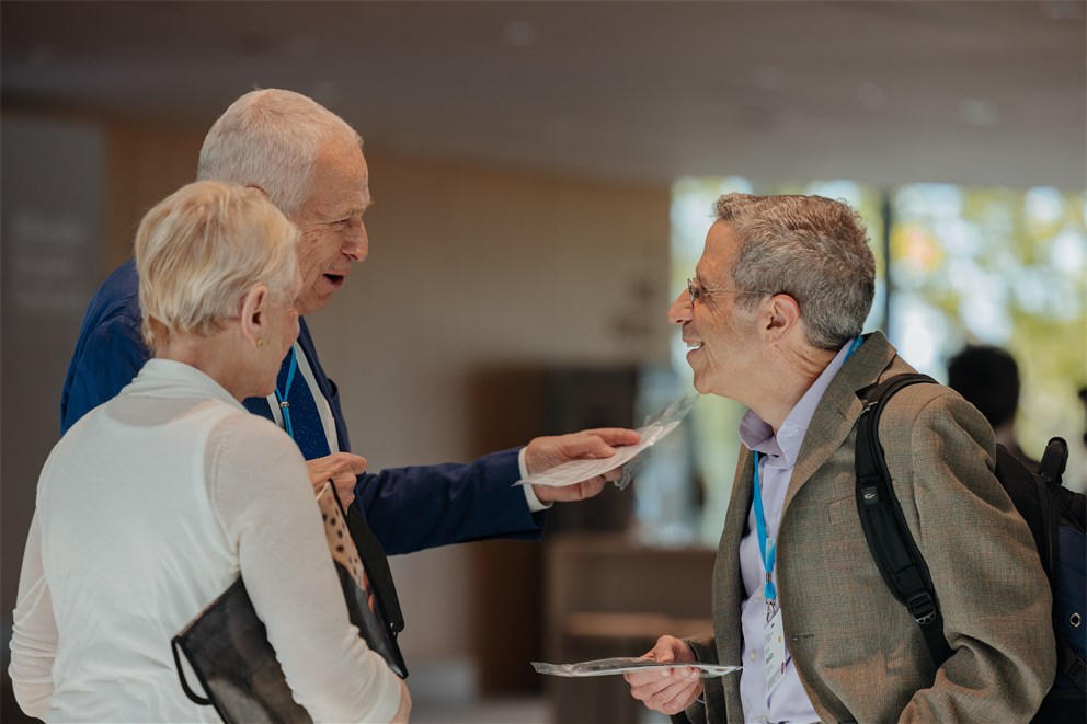 Edmund S. Phelps in conversation with Eric S. Maskin at the 7th Lindau Meeting on Economic Sciences.