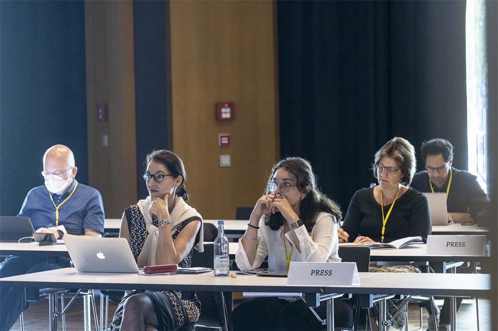 Media representatives at the 7th Lindau Meeting on Economic Sciences.