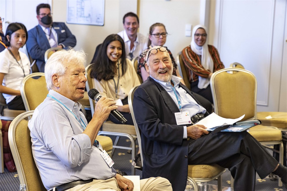 Richard H. Thaler and Joseph E. Stiglitz at Next Gen Economics, 7th Lindau Meeting on Economic Sciences.